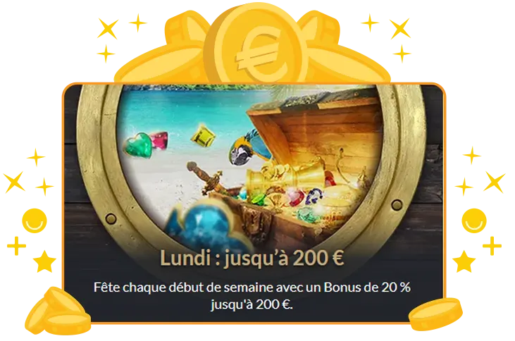 Bonus du lundi de Tortuga Casino Image : Bonus du Lundi de Tortuga
